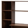 Baxton Studio Ezra Modern and Contemporary Walnut Brown Finished Wood Storage Computer Desk with Shelves 181-11364-Zoro